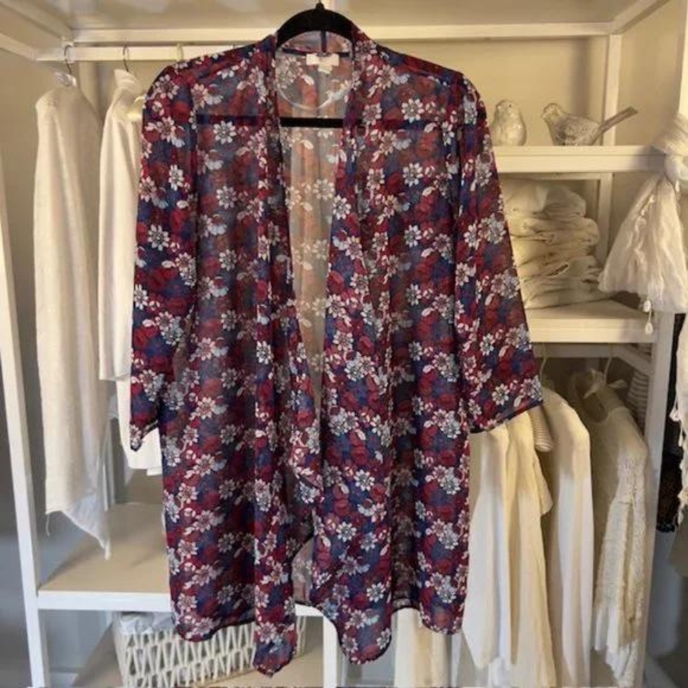 Floral Sheer Kimono Cardigan